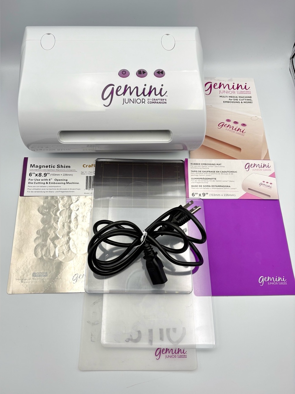 GEMINI JUNIOR Electric Machine for Die-Cutting & Embossing w/ Plates - Pre-Owned